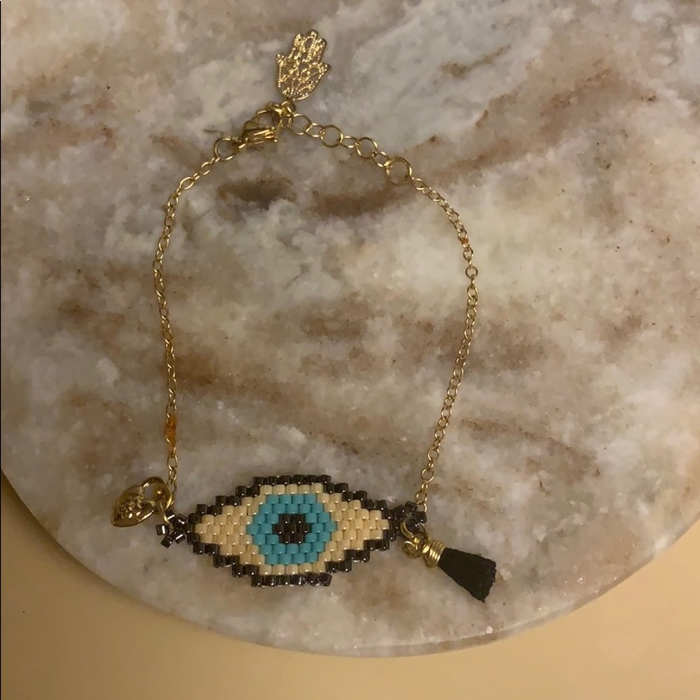 Hamsa evil eye bracelet
